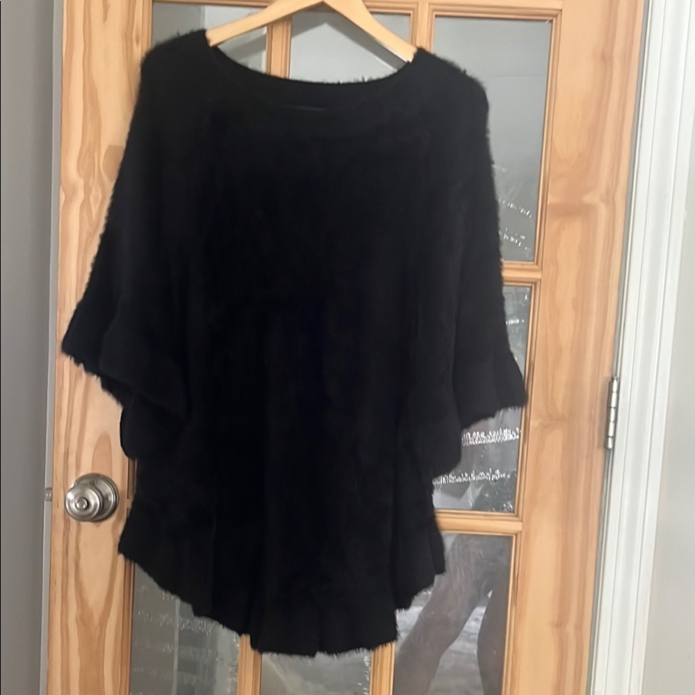 Black Chenille Poncho one size by Do everything in love - Picture 9 of 9